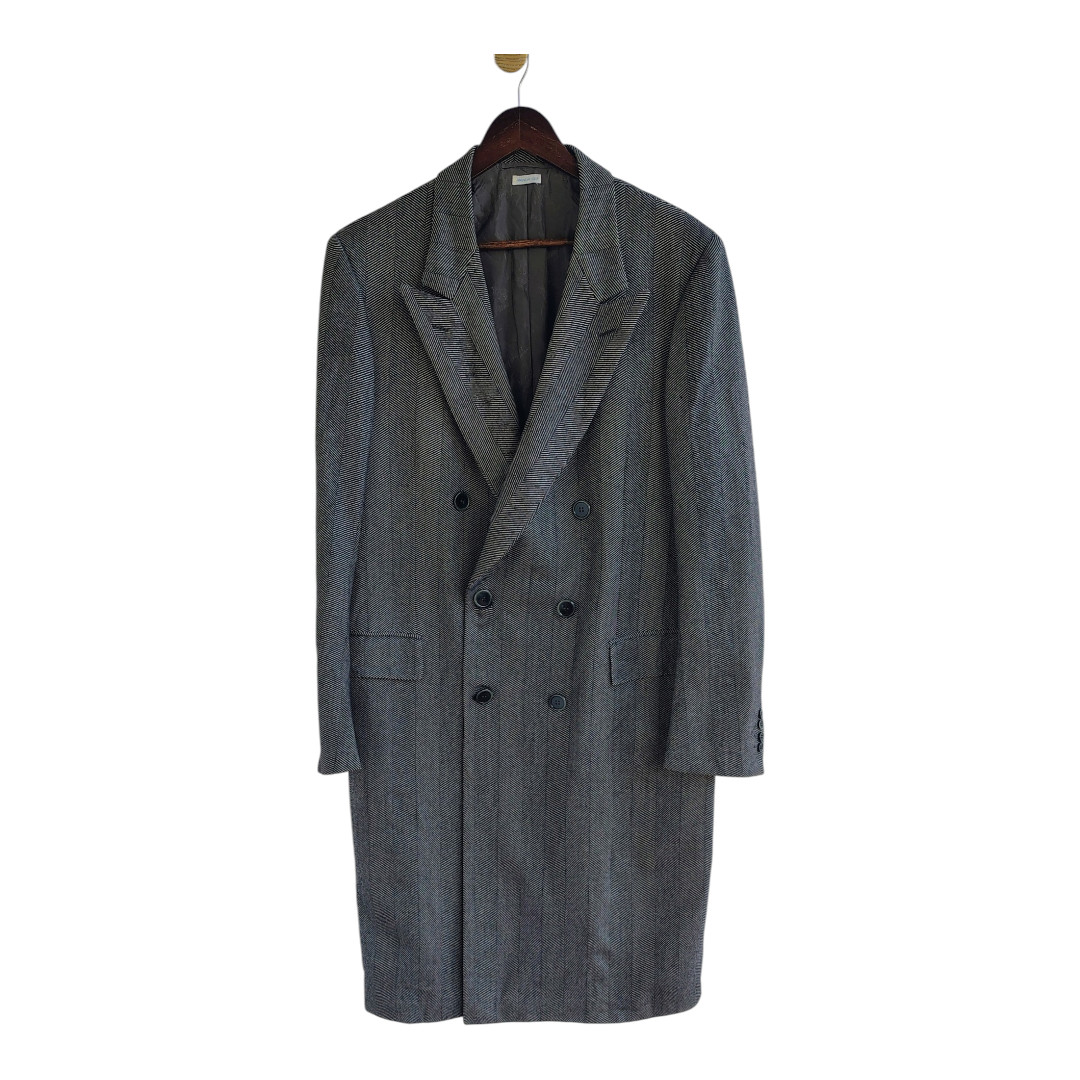 BRIONI NWOT Luxury Wool Cashmere Double Breasted Herringbone Overcoat Coat 52 42