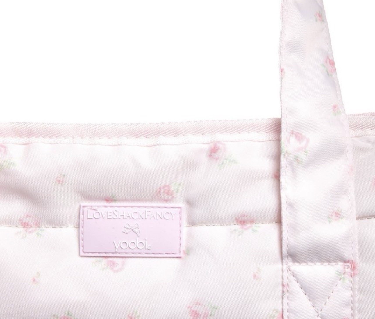 LoveShackFancy │ Yoobi Blooming Heirloom Ditsy Quilted Tote Bag Target, Pink
