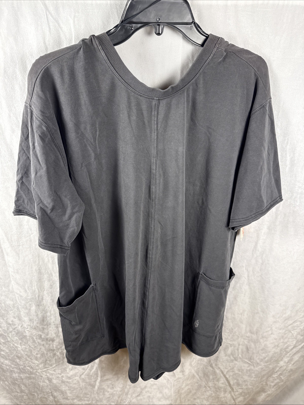 Free People FP Movement Hot Shot Romper Tee Women’s Small Black Shorts Pockets