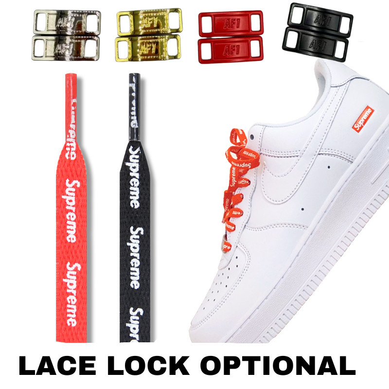 AF1 Supreme Shoe Lace 120 140 or 160cm Black or Red For AJ dunks, Air Force