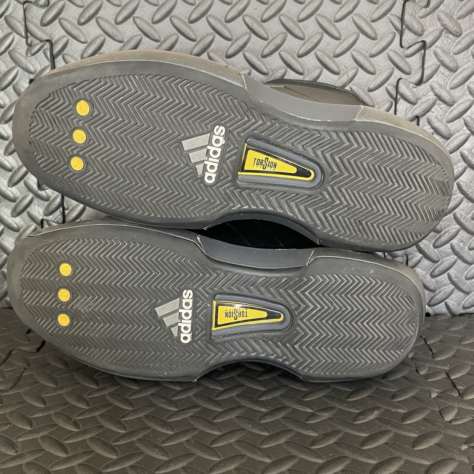 2 PAIR Lot of Adidas Crazy 1 Black & Yellow Kobe Bryant Retro Shoes Men’s Sz 8.5