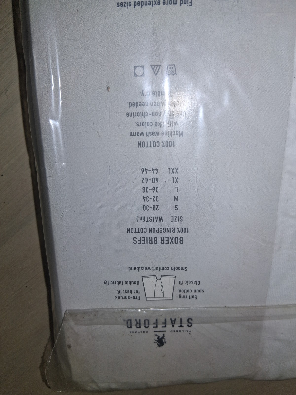 Stafford 4-Pack Men’s Cotton Boxer Brief White Size XL New