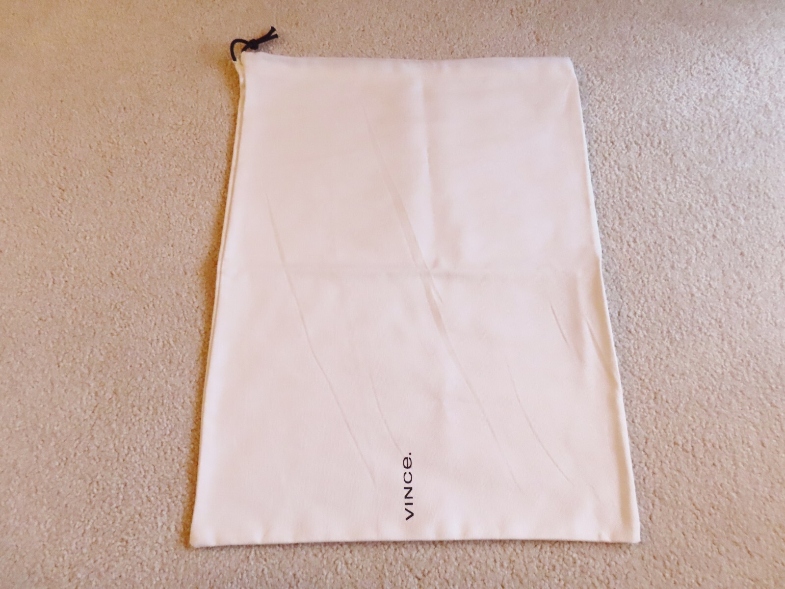 Vince Dust Bag with Drawstring Closure for Shoes 13 in x 17.5 in Mint Condition