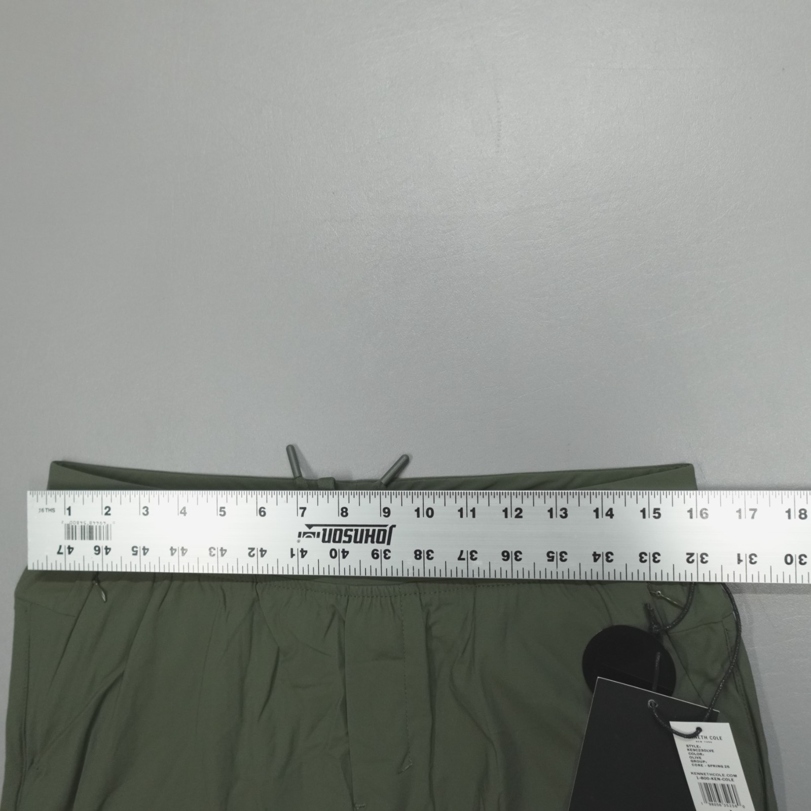 Kenneth Cole Active Tech Jogger Ankle Zip DWR Lightweight Reflective Olive