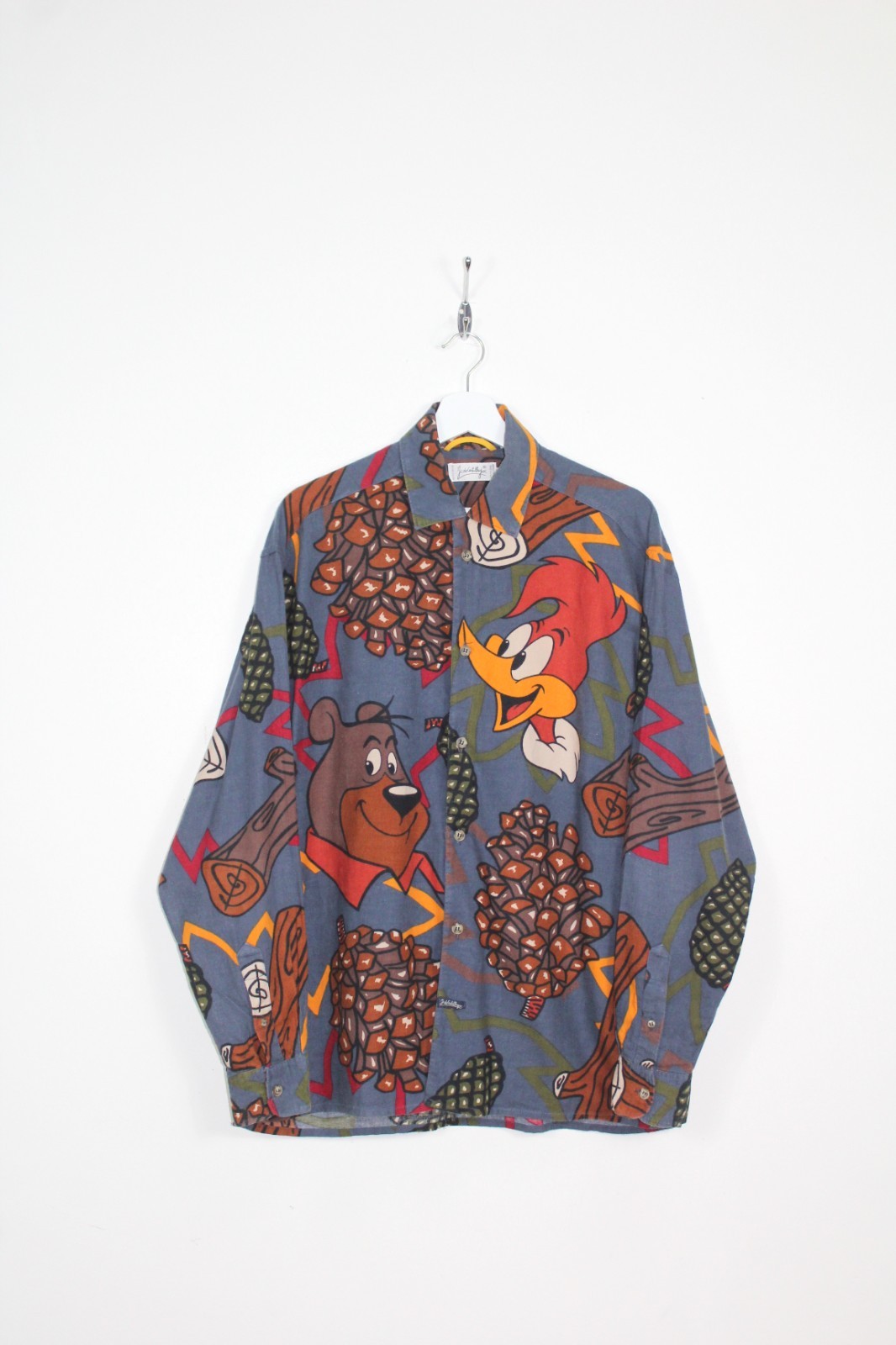 JC DE CASTELBAJAC 90’S VINTAGE YOGI BEAR SCENE LONG SLEEVE SHIRT,SIZE:MEDIUM