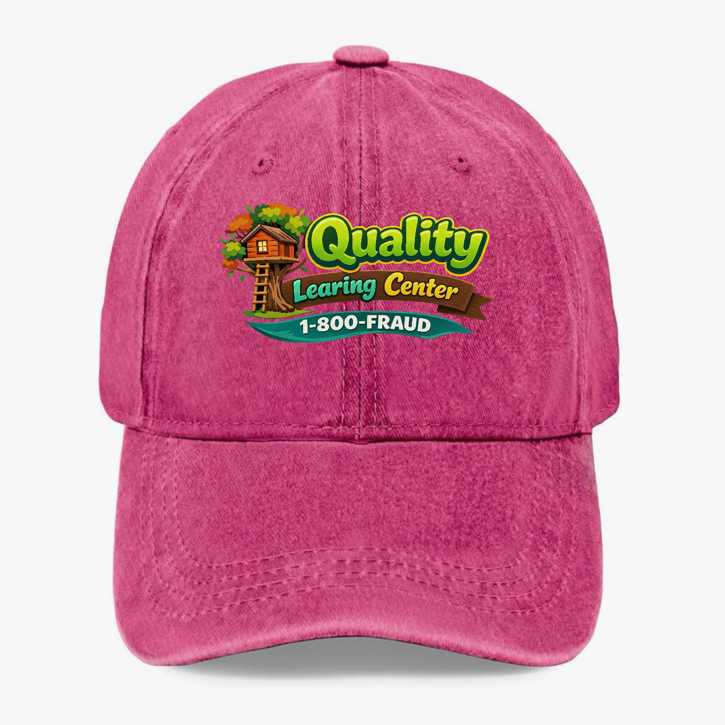 Funny Quality Learning Center Hat 1-800-FRAUD Satire Meme Cap Humor Gift