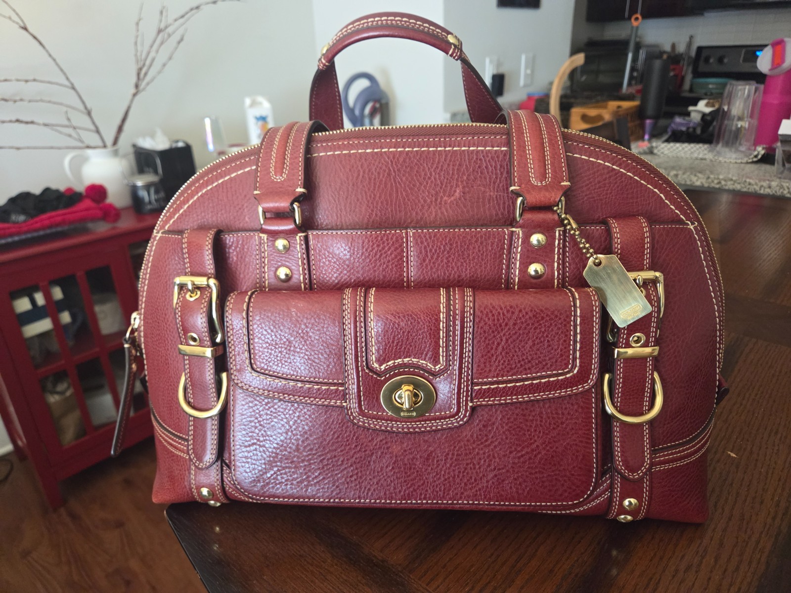 Vintage Coach Miranda Satchel- Burgundy