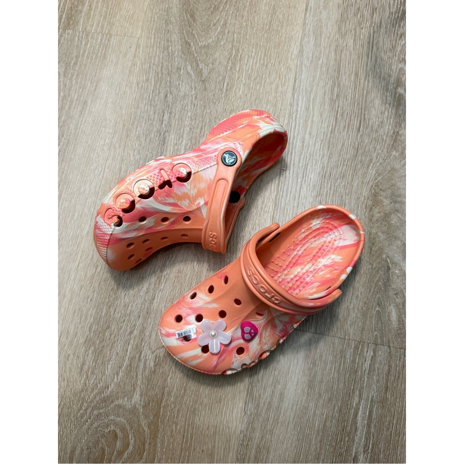 NEW Crocs Adult Baya Marbled Clogs Unisex with 2 Free Jibbitz Mens 5 Womens 7