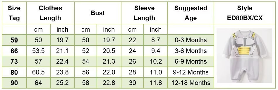 0-18 Months Anime Baby Rompers Newborn Cosplay Costume Infant