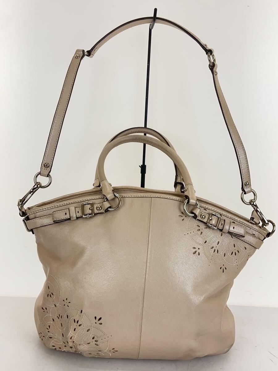 COACH Leather Bag, CRM, Plain, F19624