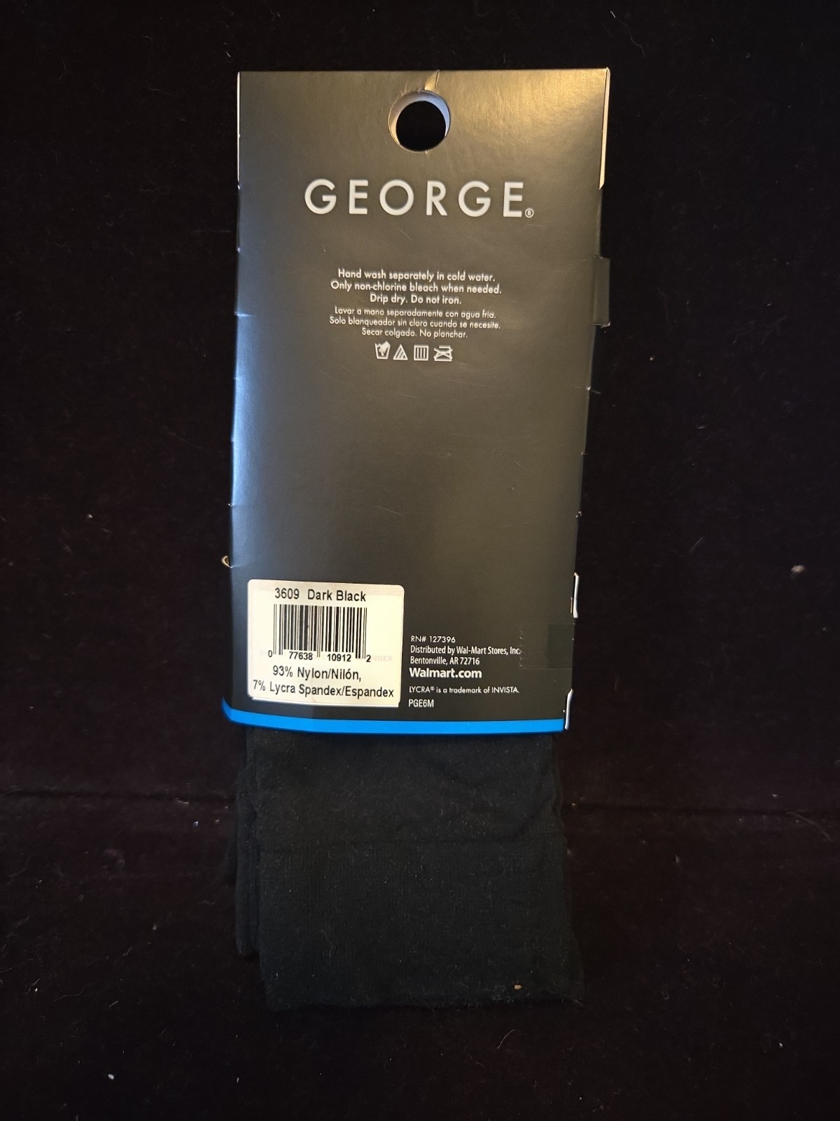 George Trouser Socks Women’s Black Size 4-10 6 Pair Pack New NIP