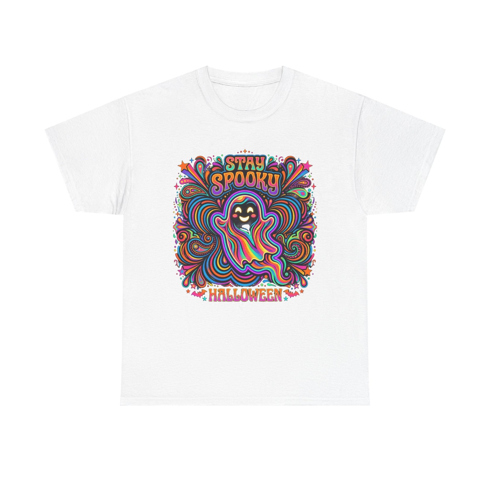 Stay Spooky Ghost T-Shirt | Halloween Psychedelic Retro
