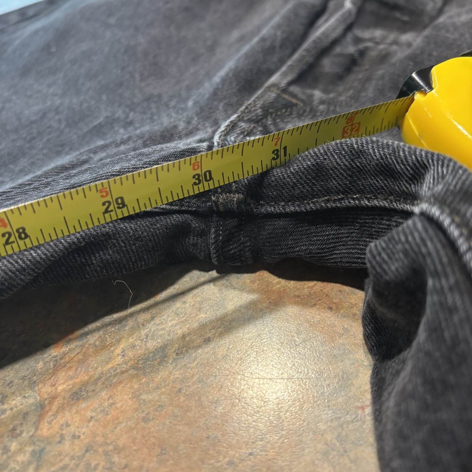 Levi’s 501 Straight Leg Black Denim Men’s Size 36×32 Streetwear Classic USA