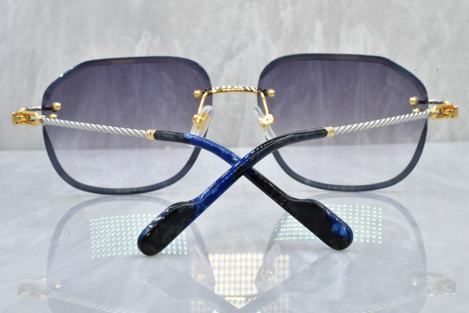 Artifact “Rope Line” Sunglasses Model 504/1 smoke cartier Gradient Bi color