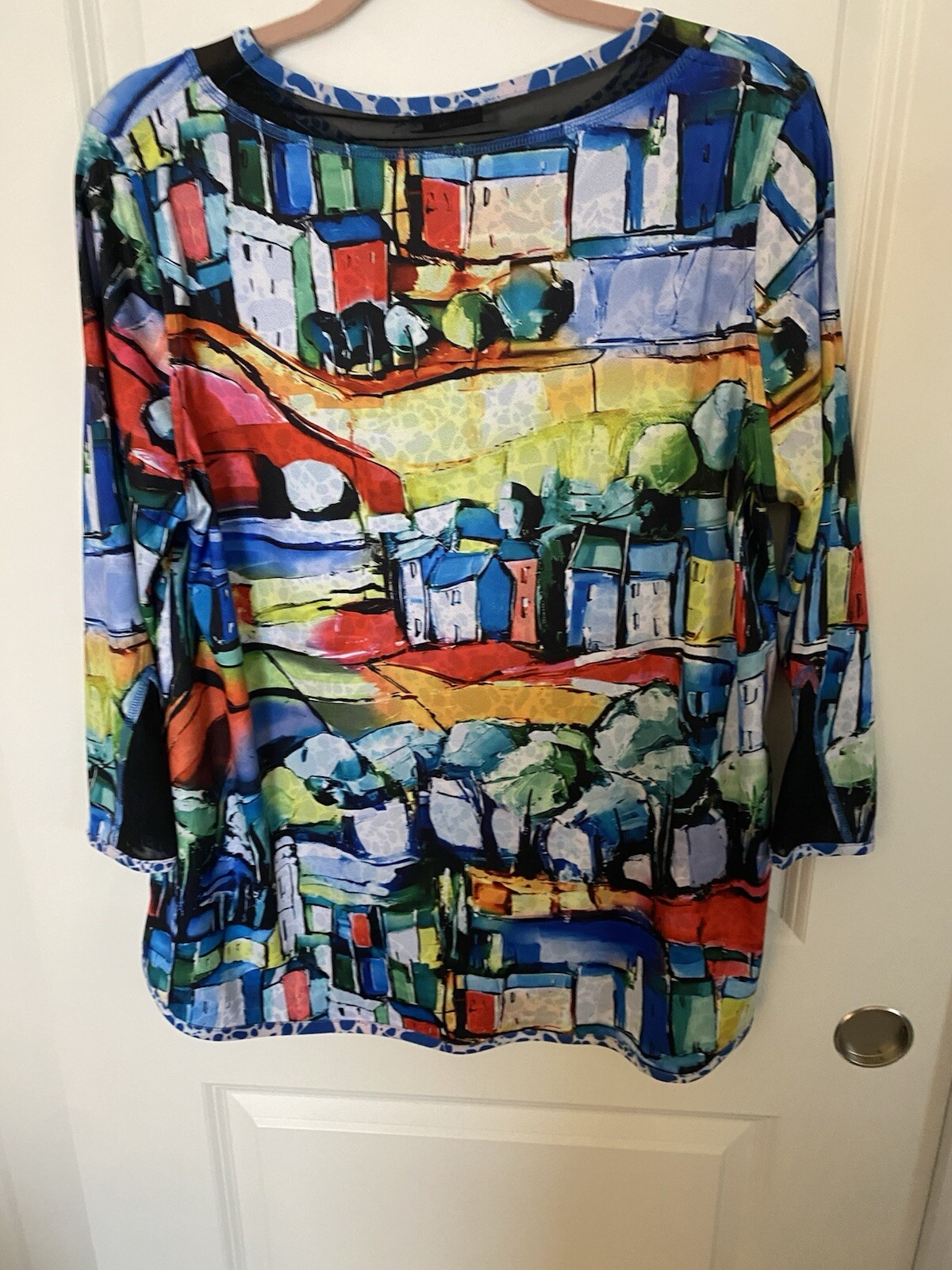 LEMON GRASS TOP BLOUSE SHIRT MULTICOLOR XL