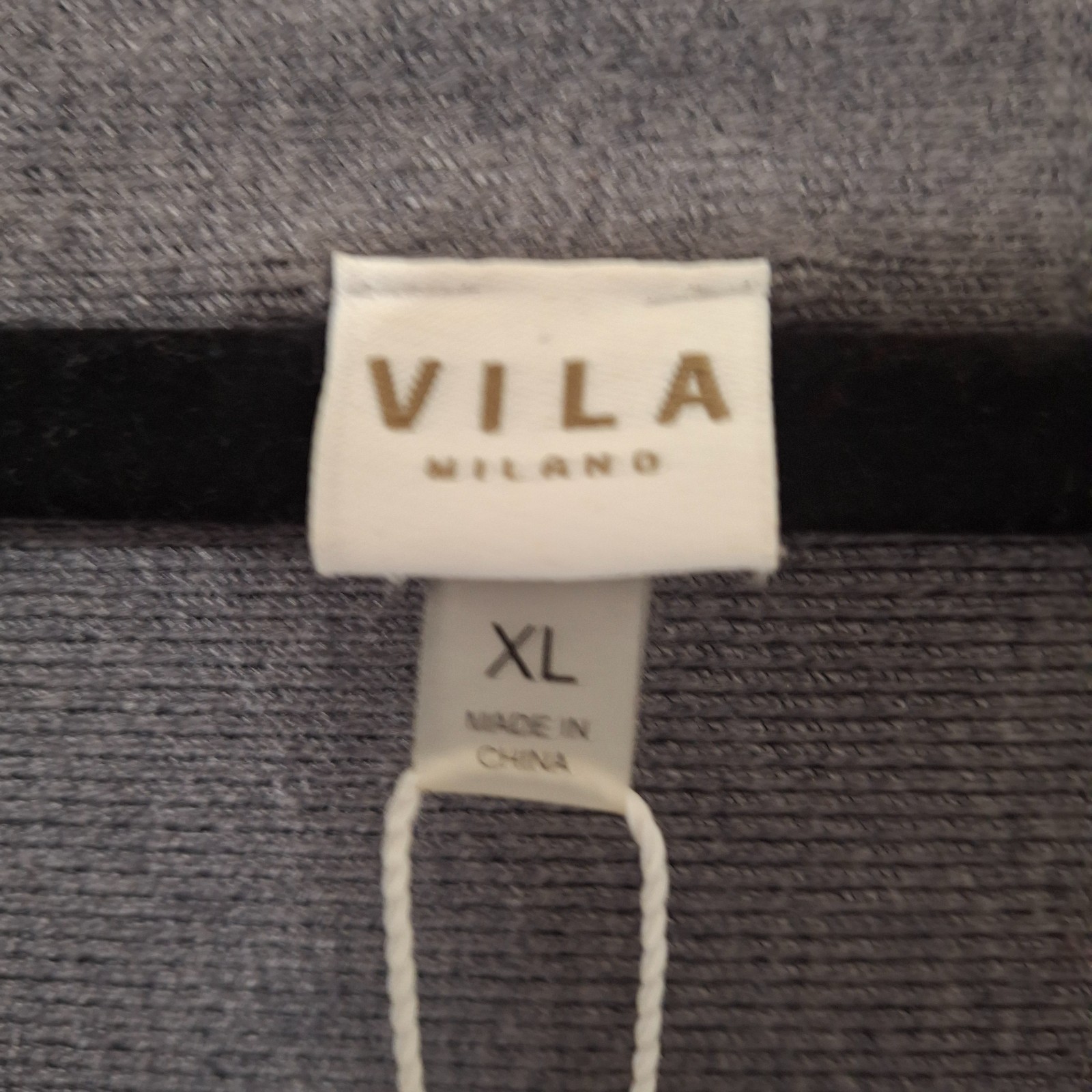 Vila Milano Sunday Funday Rhinestone Football Knit Sweater Gray XL NWT Boutique