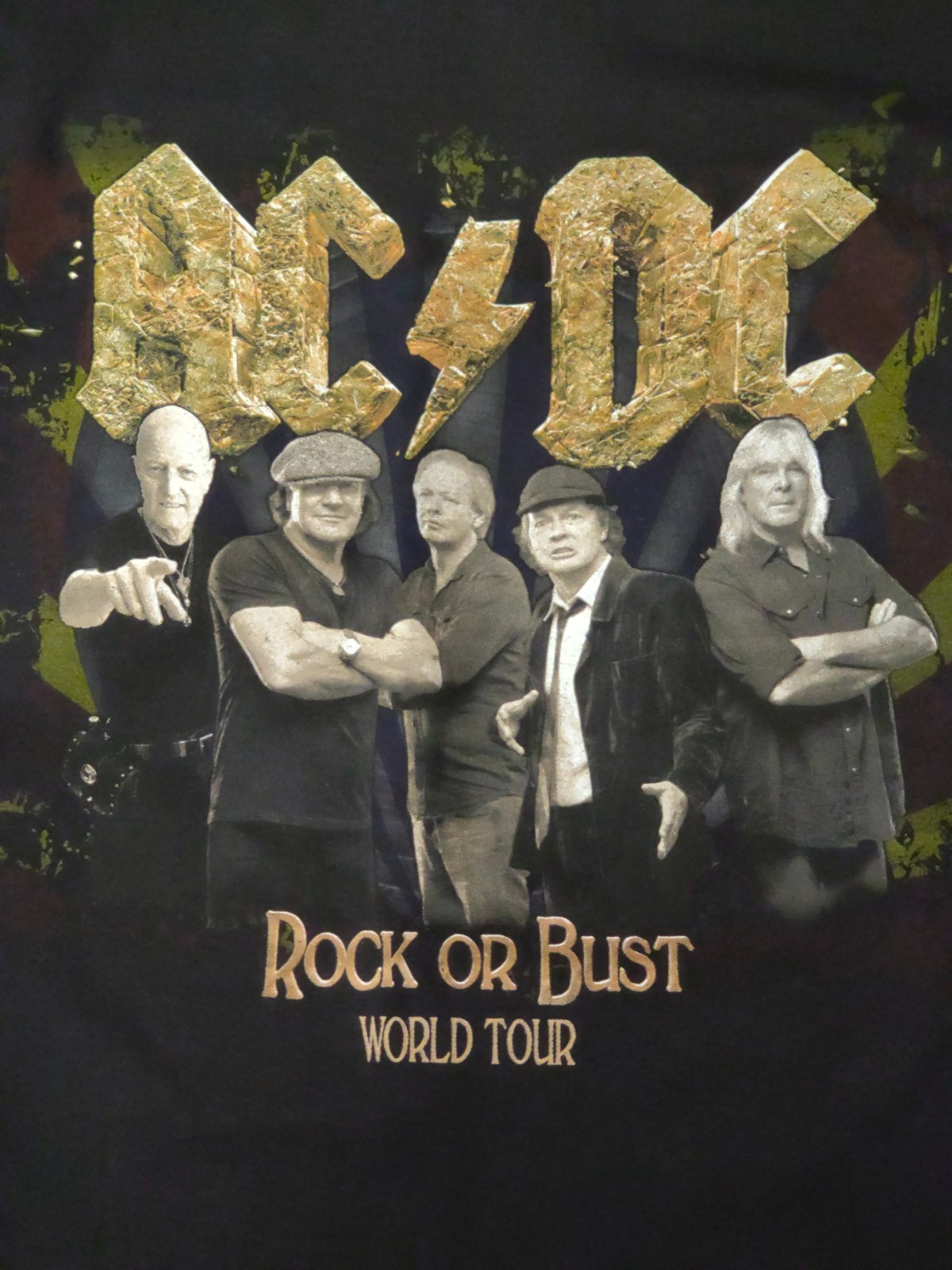 AC/DC Rock Or Bust 2015 World Tour T-Shirt Black Size M