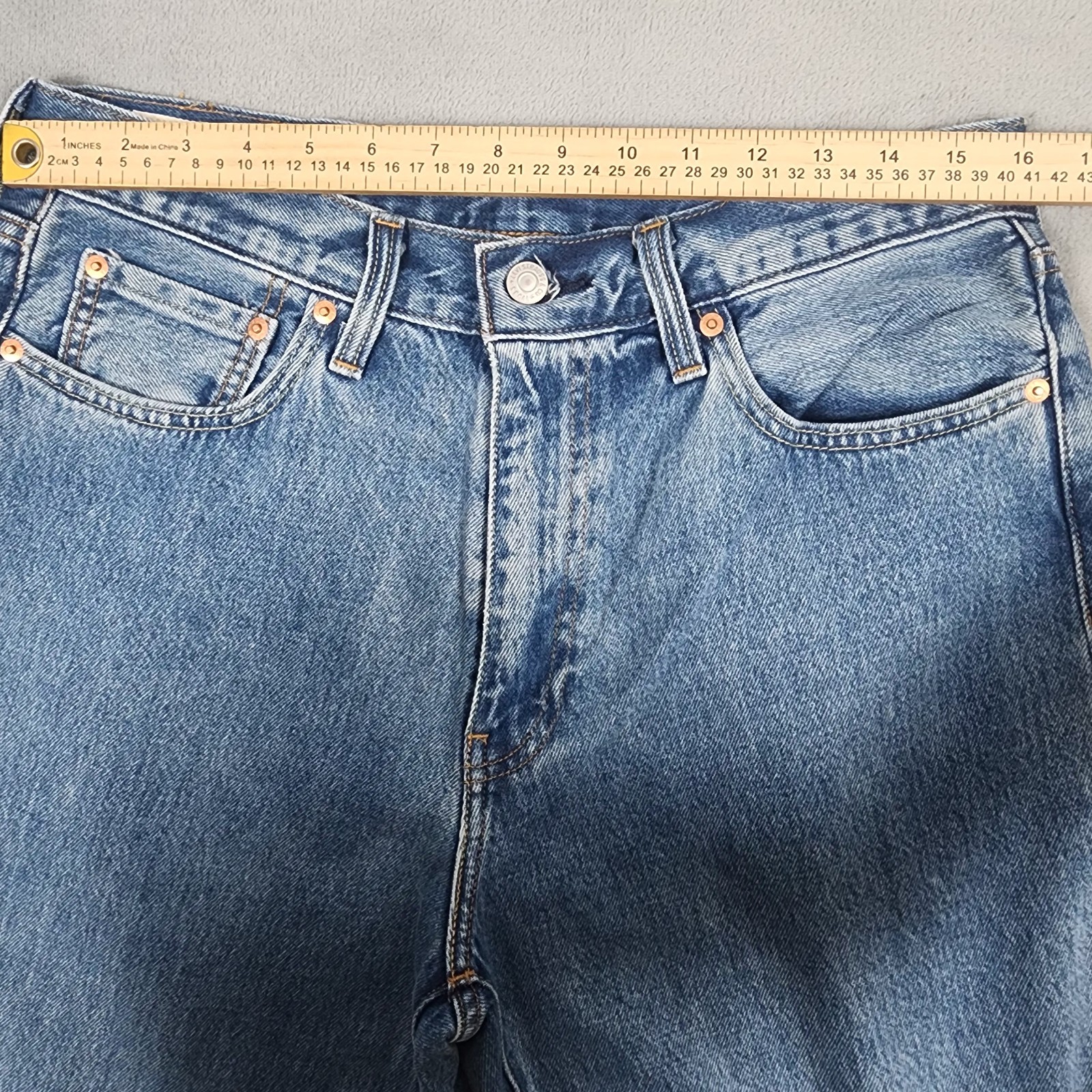 Levis 568 Premium Jeans Mens 32×34 Blue Loose Straight Denim Relaxed Fit
