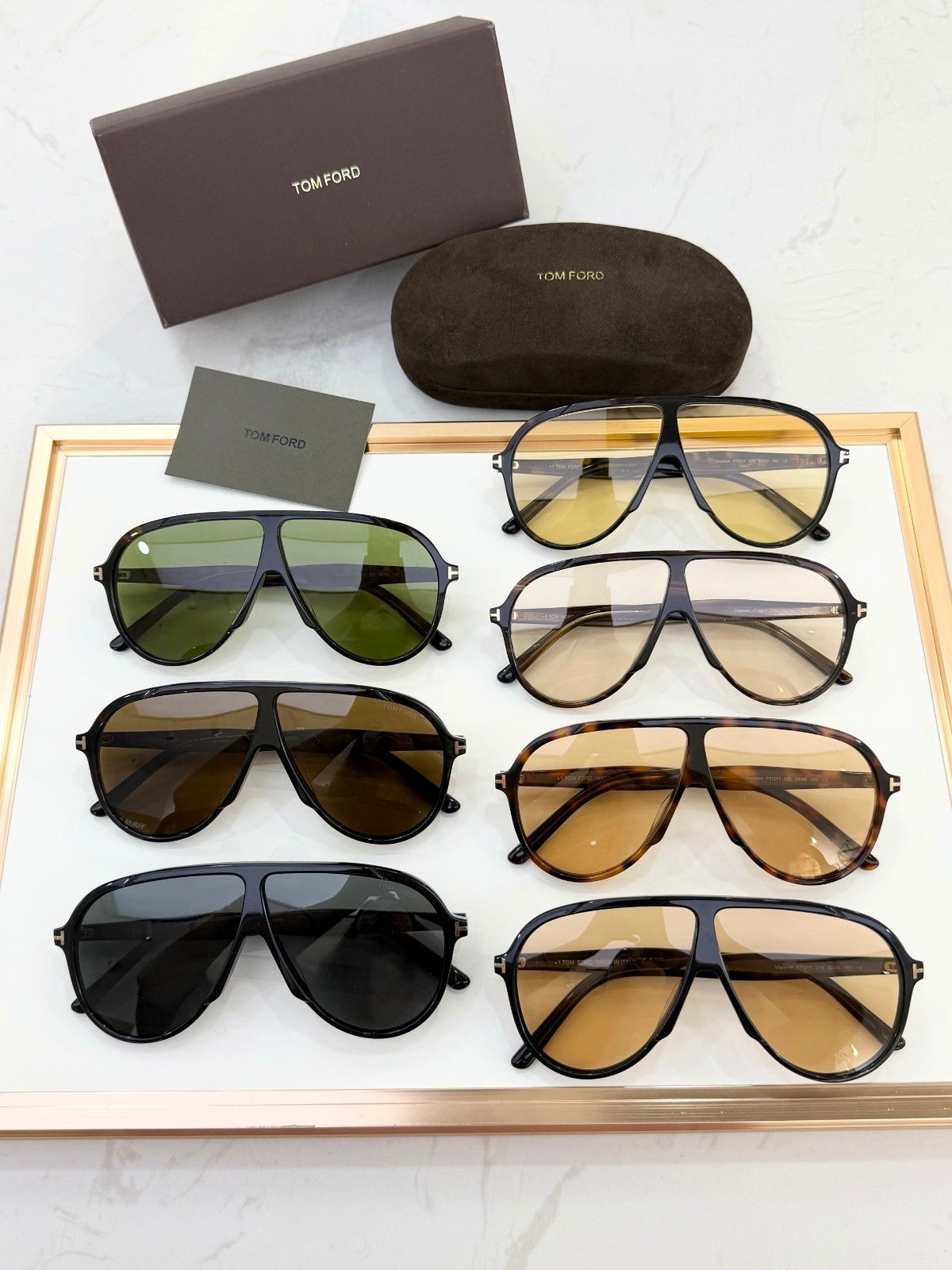 TOM FORD FT1211 Sunglasses Black Brown 65□05-140 With Case