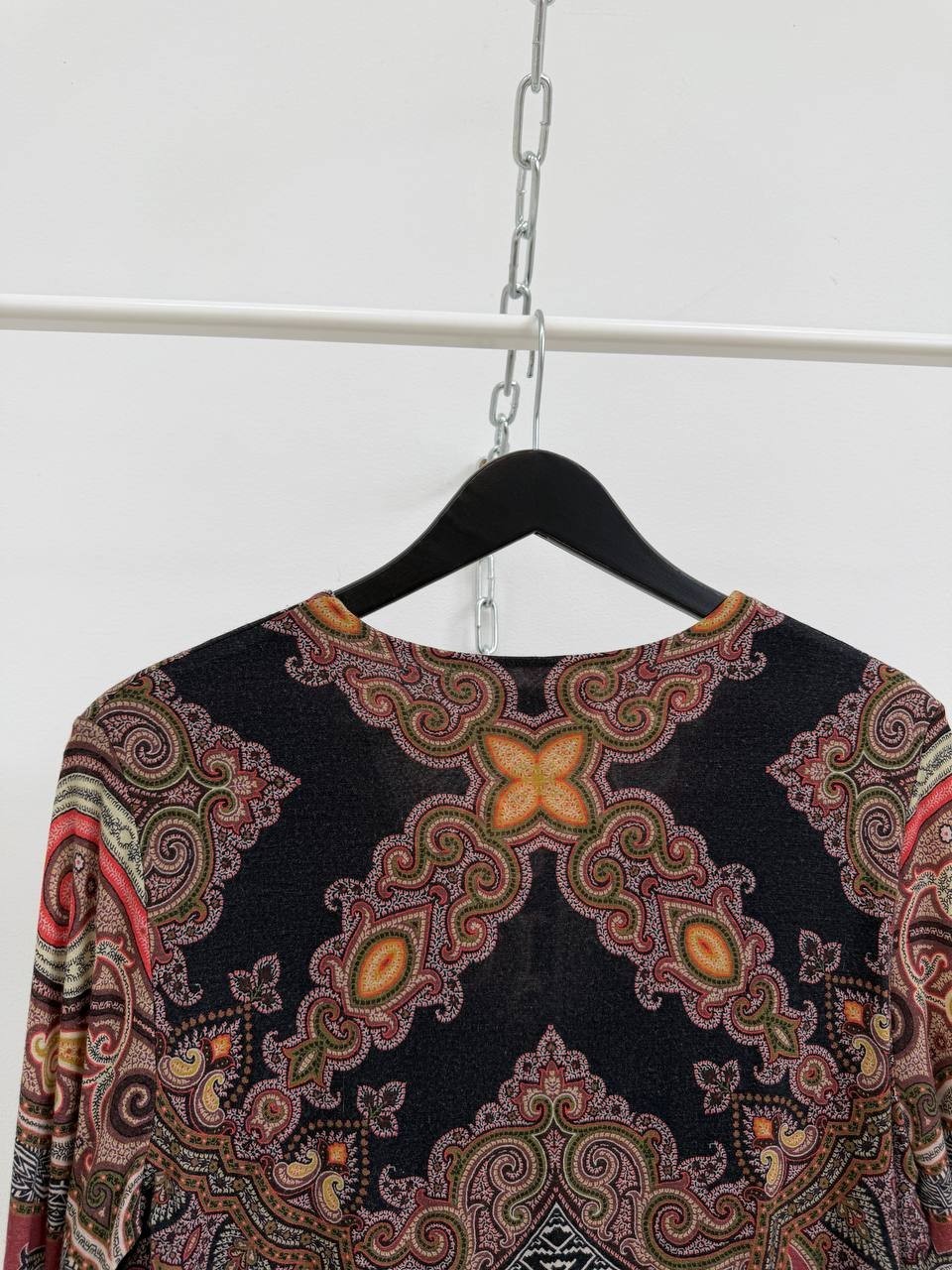 ETRO Milano Paisley Wool Blend Long Sleeve Top