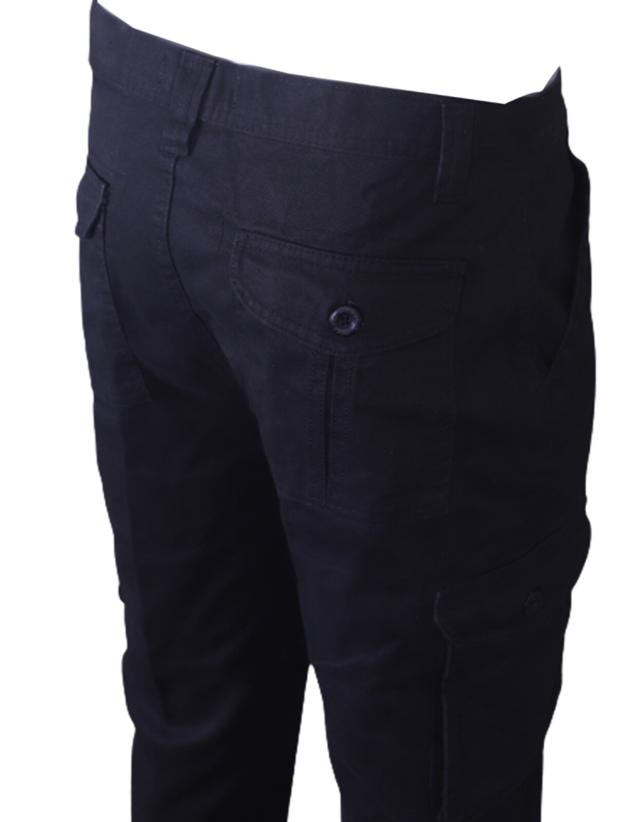 Mens Cargo Combat Slim-fit Pants Work Trousers Size 28 to 52 Black Navy & Olive