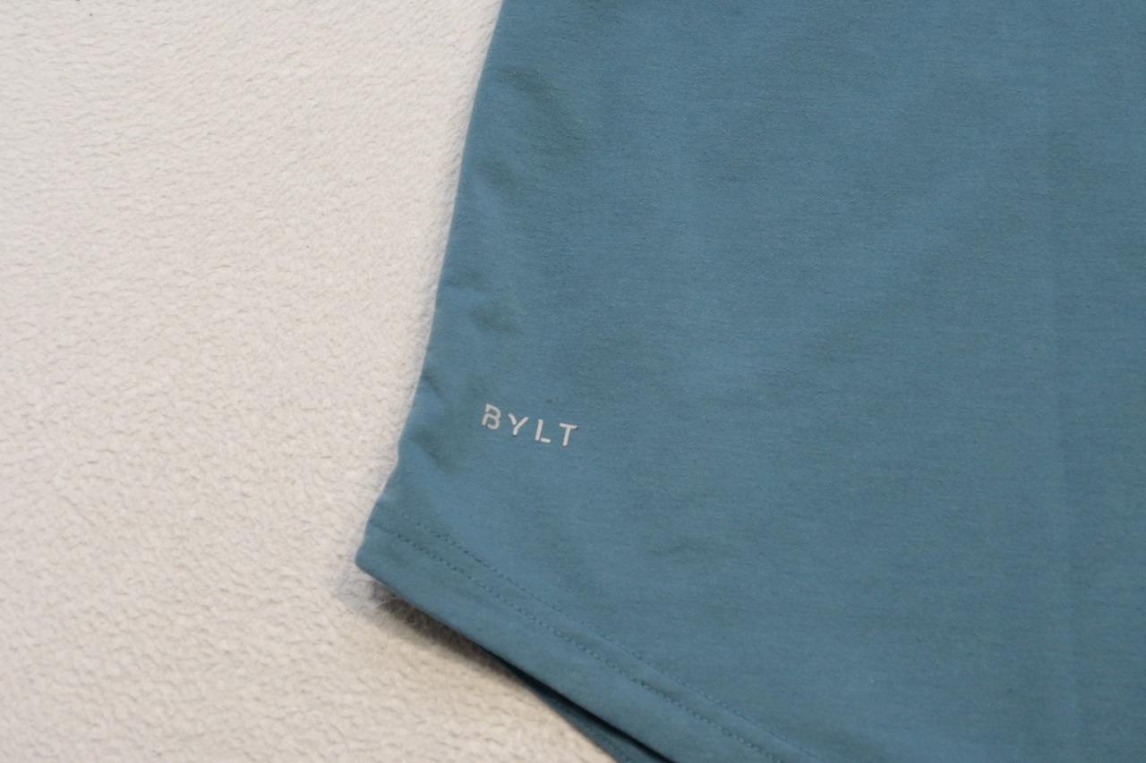 Bylt Drop Cut Gym Shirt Short Sleeve Atheltic Tee Blue Mens Size Large
