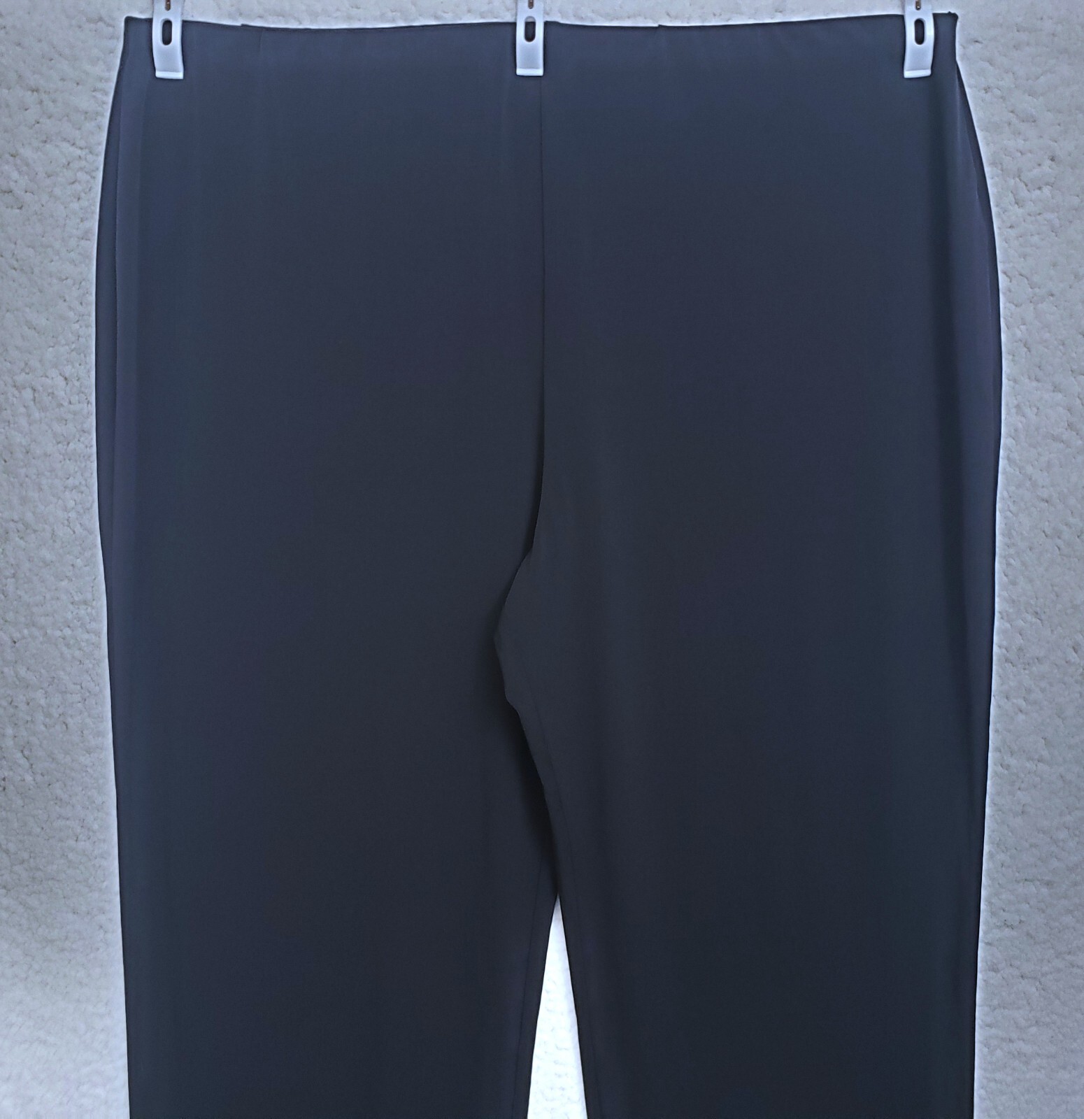 JM Collection Plus 3x Pull On Pants Wide Leg Full Elastic Waistband Deep Black