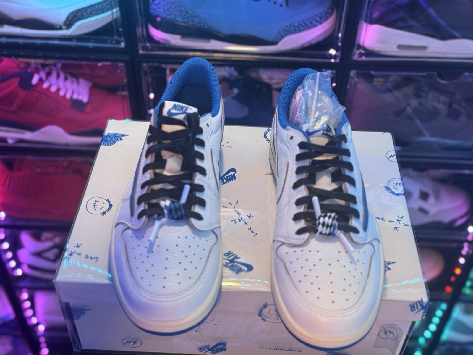 Size 12- Fragment Design x Travis Scott x Air Jordan 1 Retro OG SP Low Sail