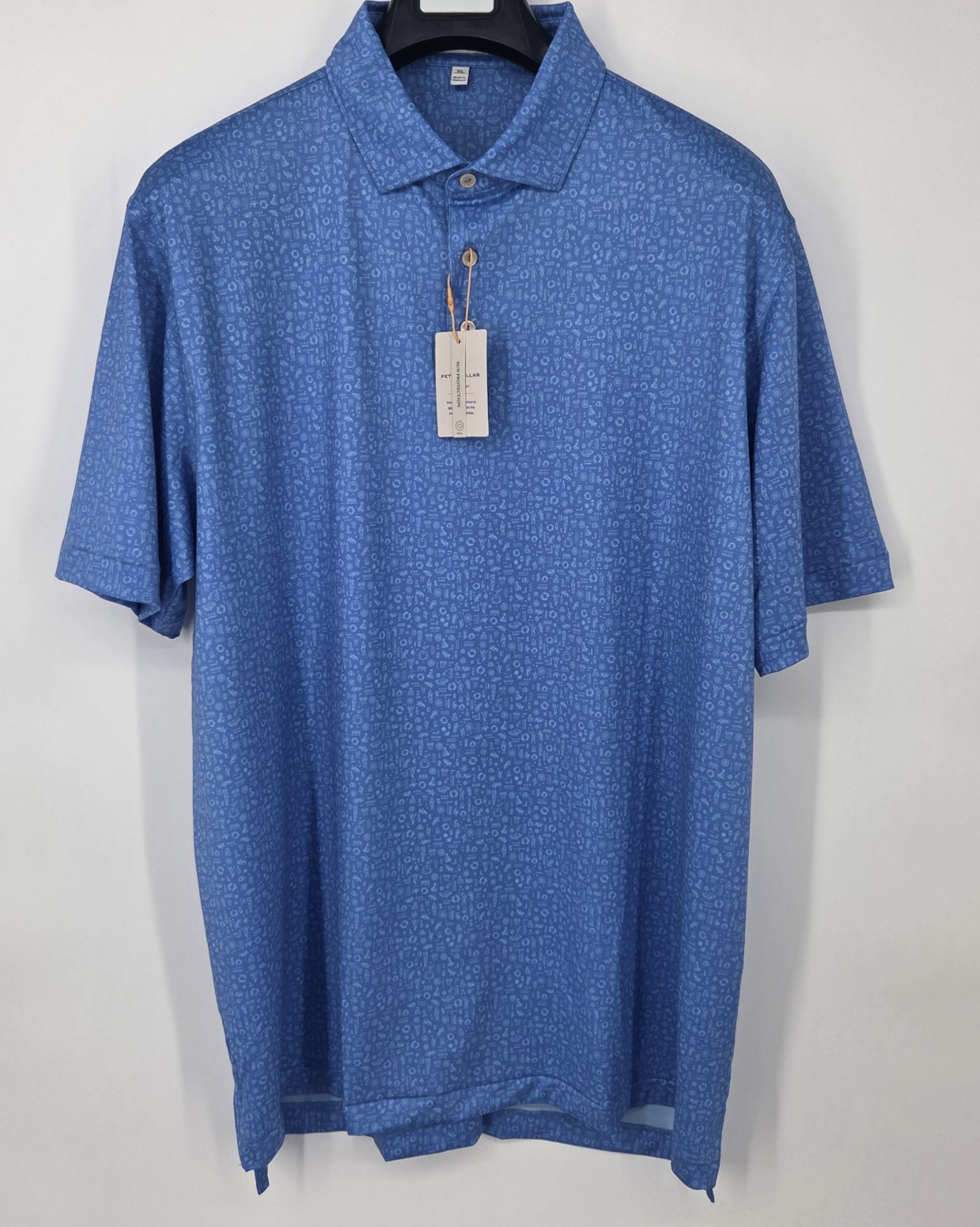 NEW Peter Millar Summer Comfort Polo Shirt Men’s XL Blue Golf Party Crown Sport