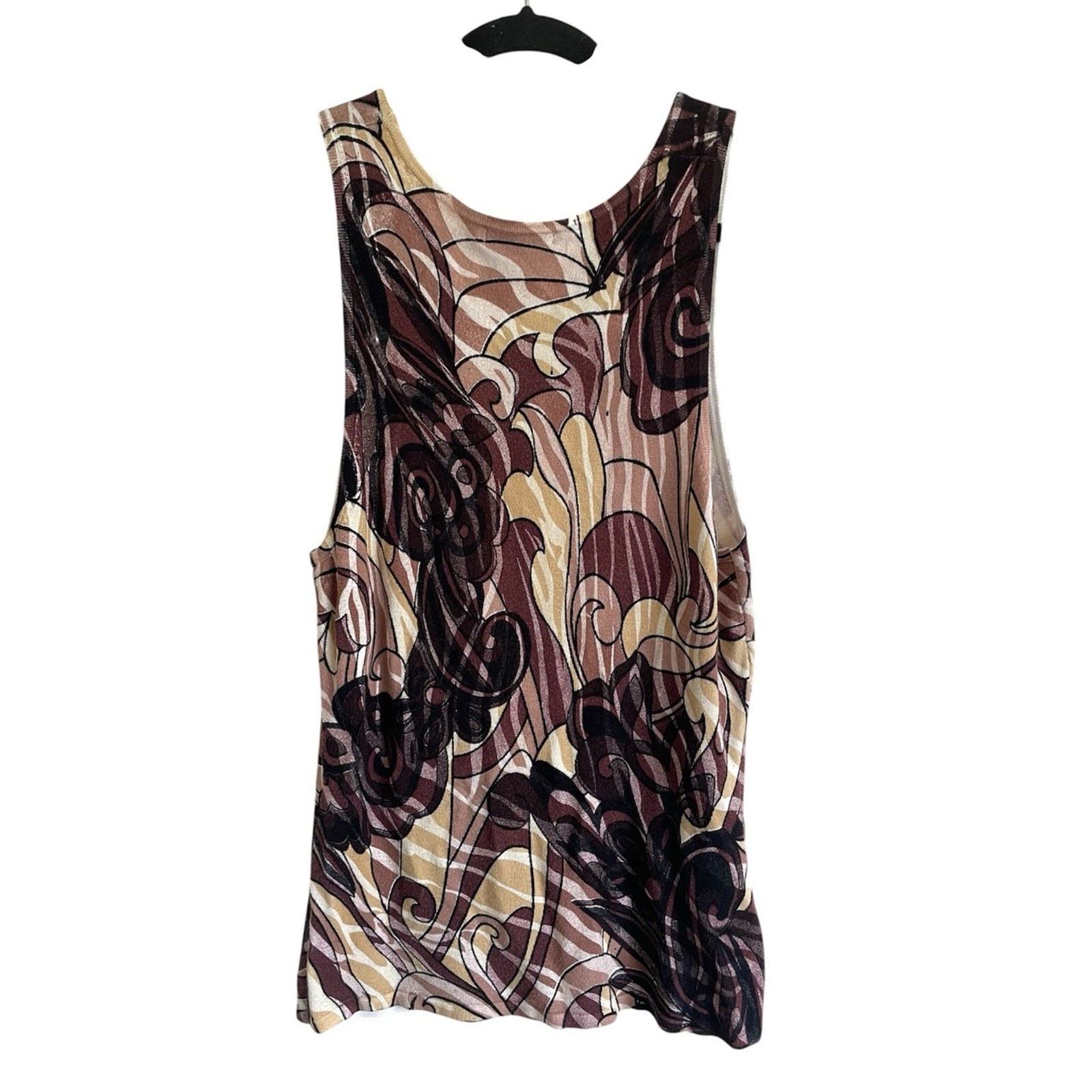 Vintage Y2K Alberto Makali multicoloured Sequin knit Elevated Tank top