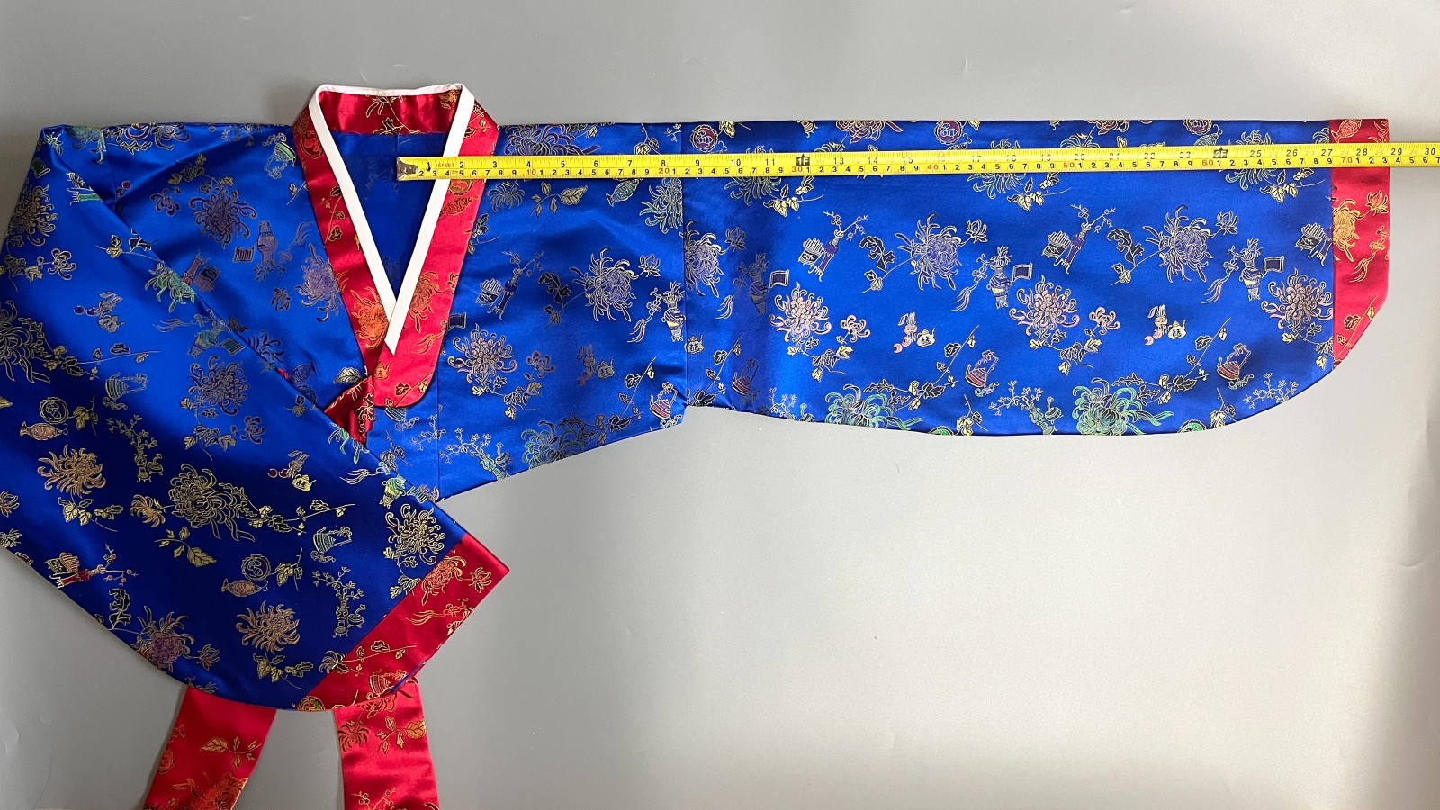 Unique 40-Year Vintage Korean Traditional Clothes Silk Durumagi Hanbok Full Set