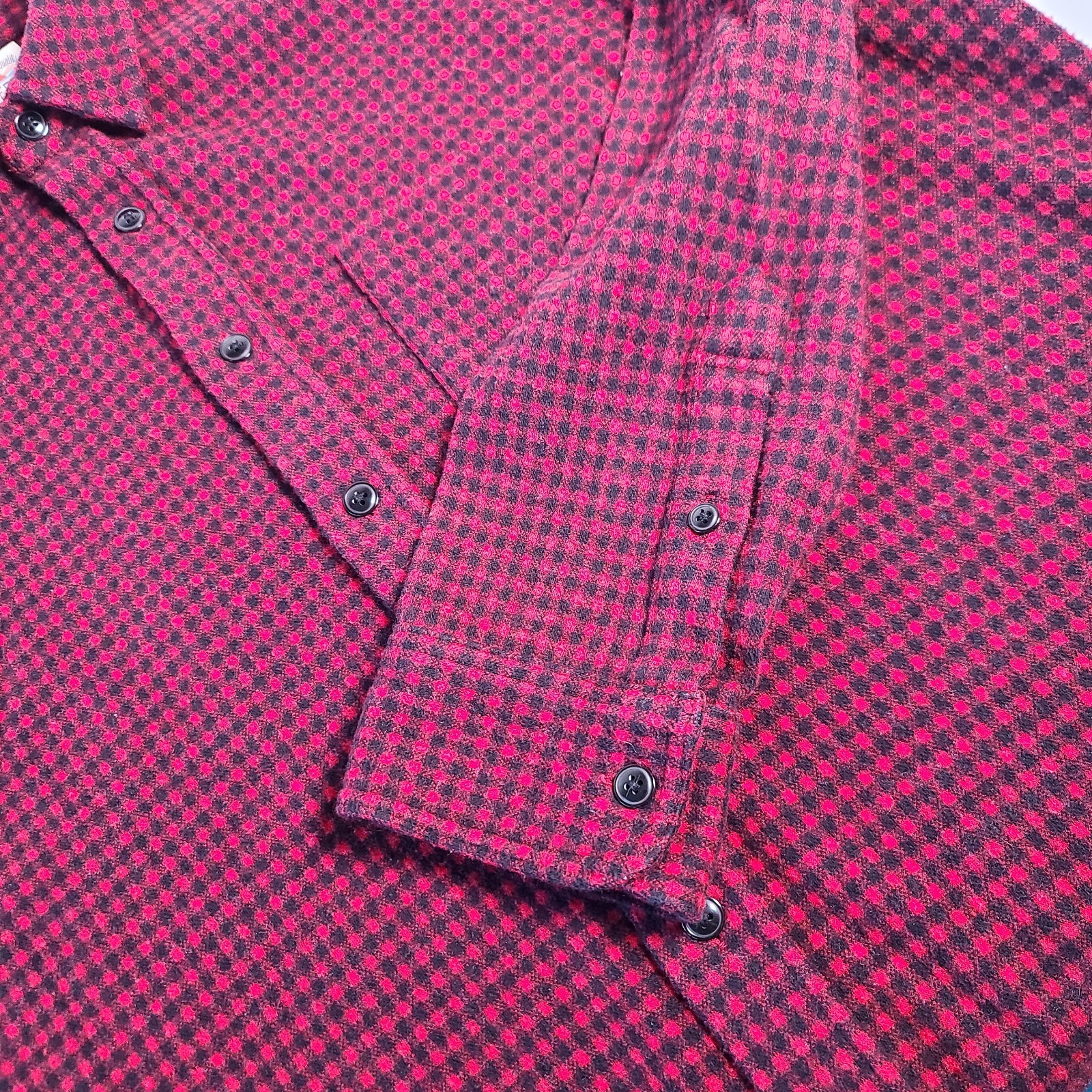 Faherty Movement Flannel Shirt Mens XL Red Plaid Workwear Stretch Button Cotton