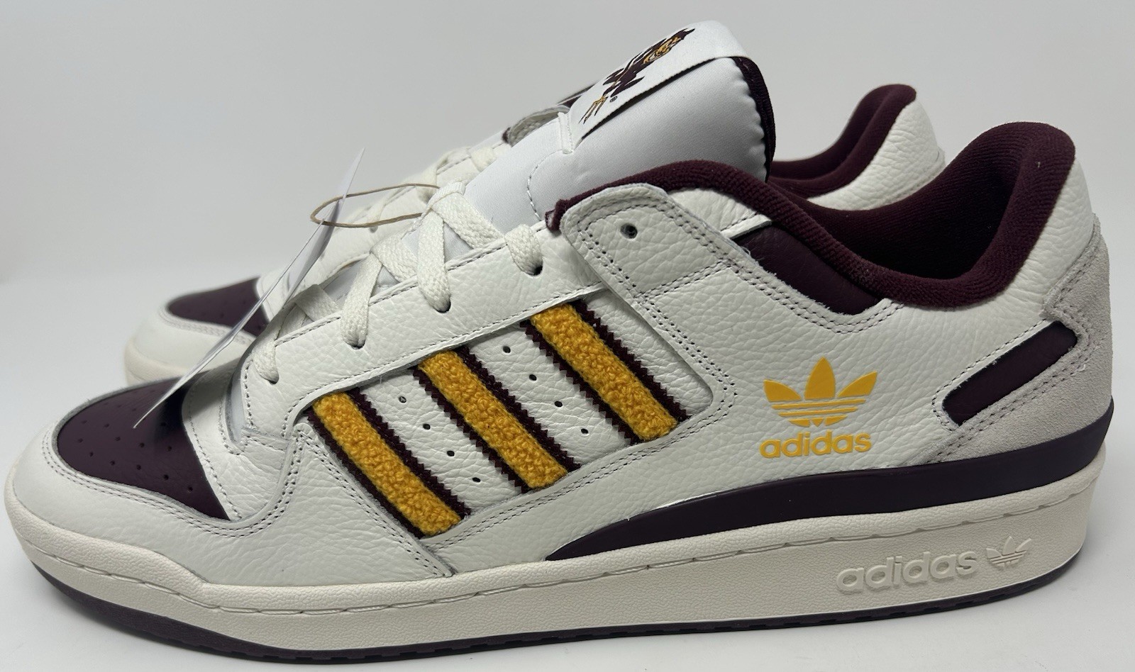 Adidas Forum Low CL Arizona State Sun Devils White Maroon Shoes Men 15 F3