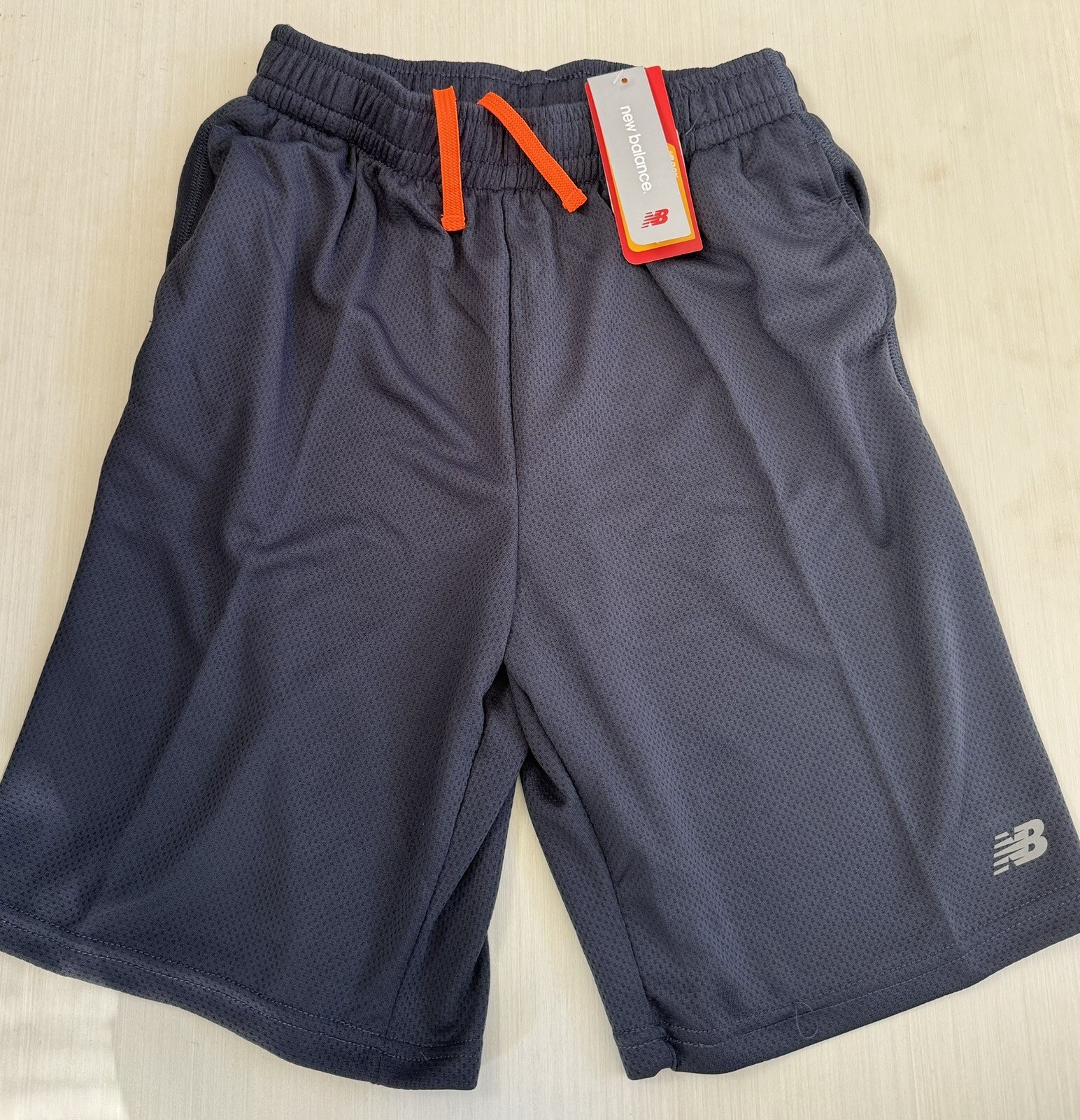 New Balance Youth Boys Mesh Athletic Shorts Thunder M 10 / 12 – 2 PAIR – NWT