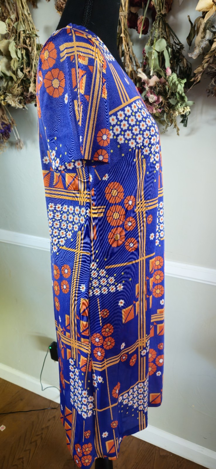 Vintage Matchmates Graphic Print House Dress As Pictured