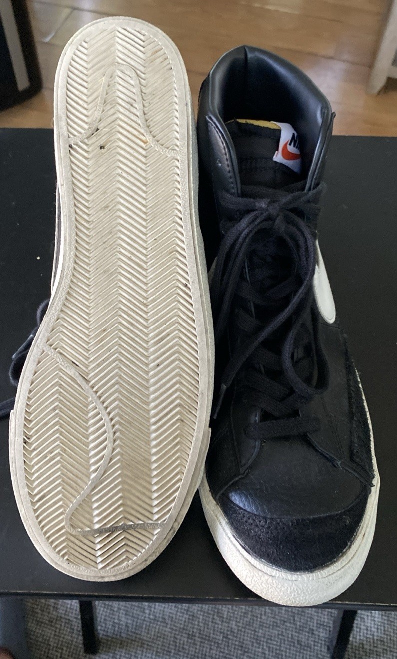 Nike Blazer Mid ’77 Vintage Black/Sail Mid Top Leather Sneaker size US 10