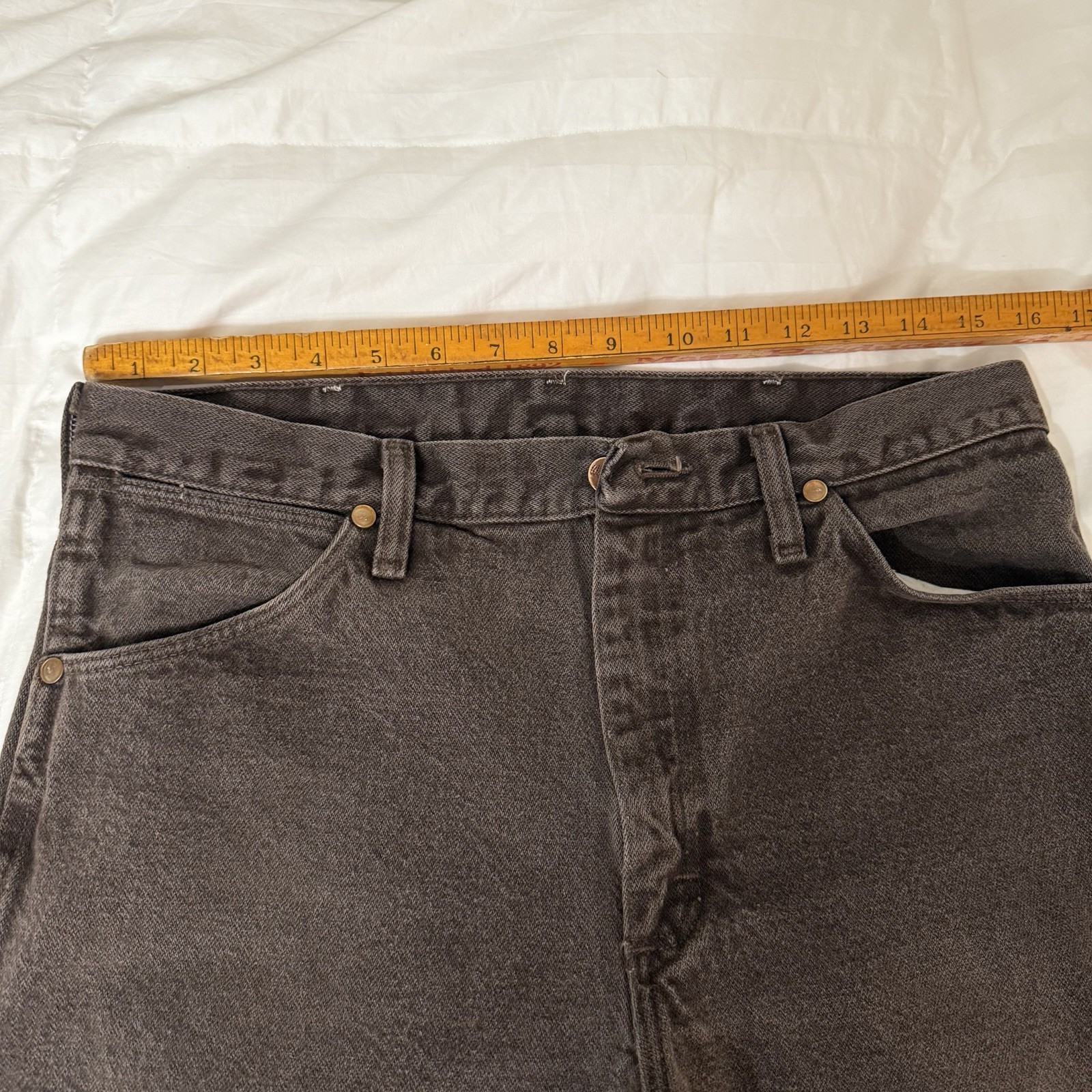 Wrangler Cowboy Cut Dark Wash Denim Straight Leg Regular Fit Jeans 33×34