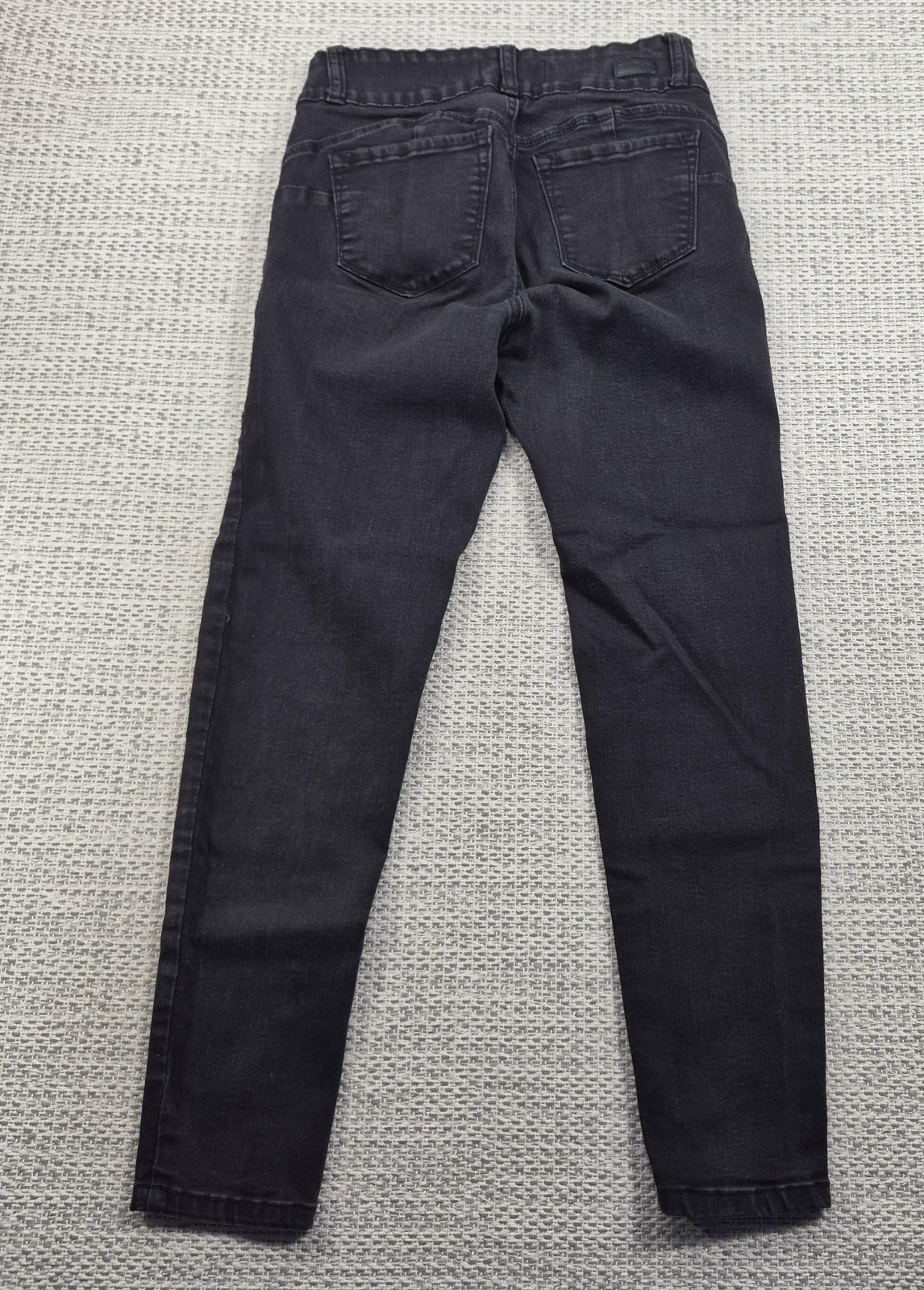 ENJEAN Jeans Juniors 7 Gray Charcoal Wash Skinny High Rise Stretch Denim