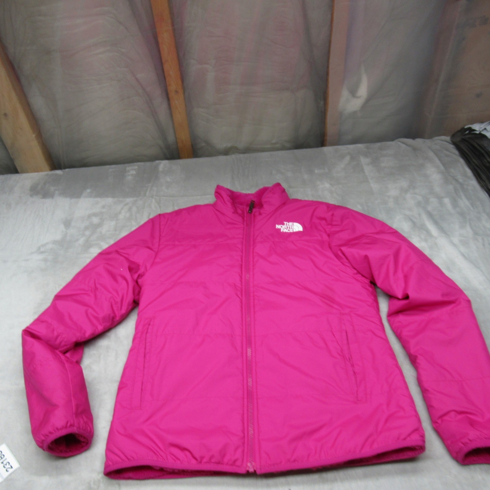 North Face Jacket Teen Girls XL 14/16 Pink Mossbud Reversible Insulated Puffer