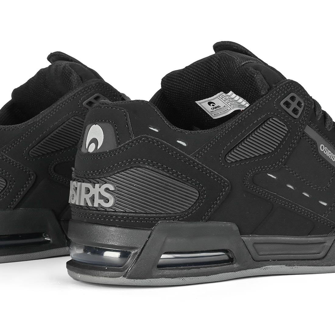 Osiris Peril Skate Shoes – Black/Black/Grey