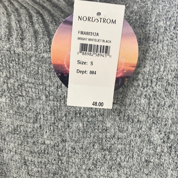 Love by Design Gray Marled Mock Neck Pocket Sweater NEW Small