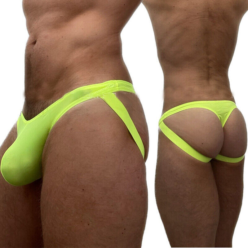 Jockmail Mens Jock Strap Underwear Ice Silk Jockstrap Briefs Underpants Thong