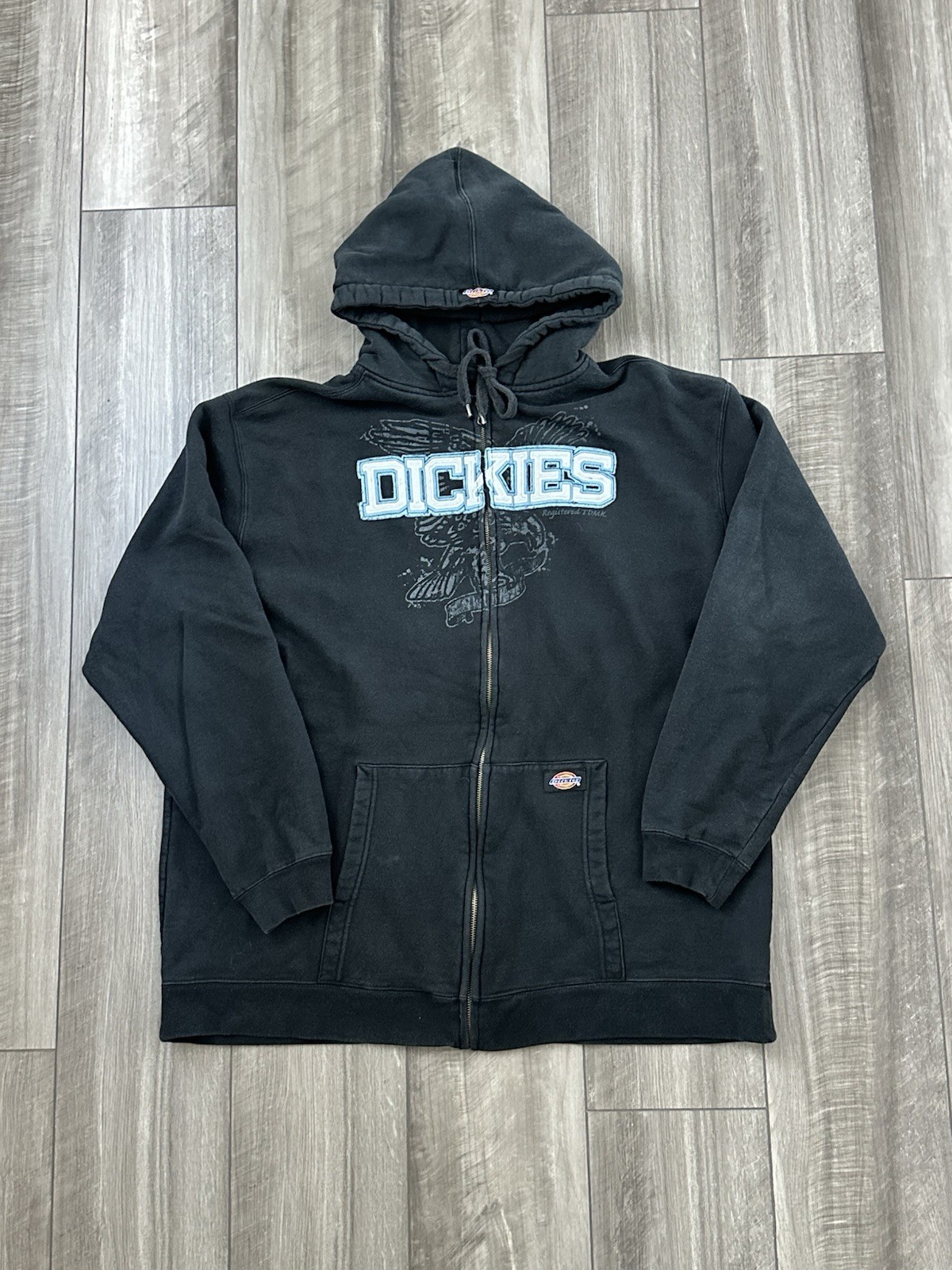 Dickies Black Full Zip Graphic Logo Hoodie Men’s Regular XL