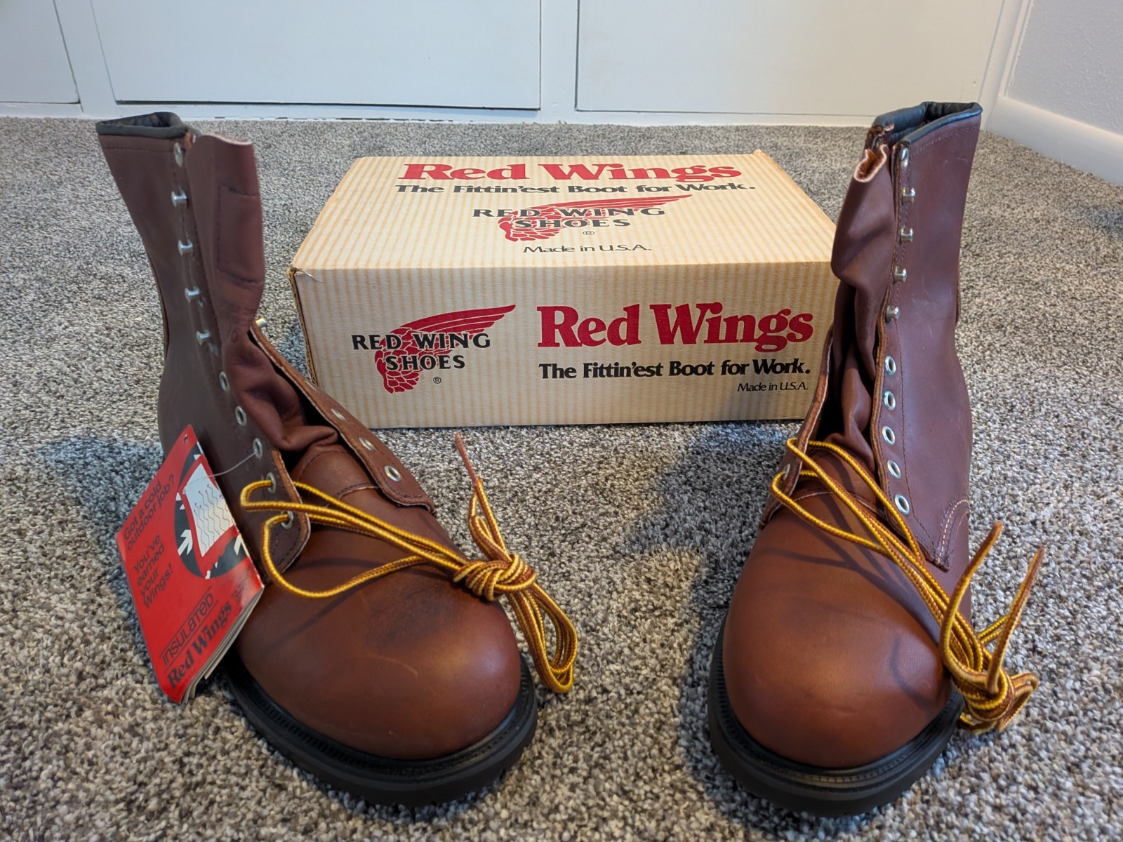 Red Wing Shoes 04412 Men’s InsulatedWork Boots Brown Size 10D NEW (ORIGINAL BOX)