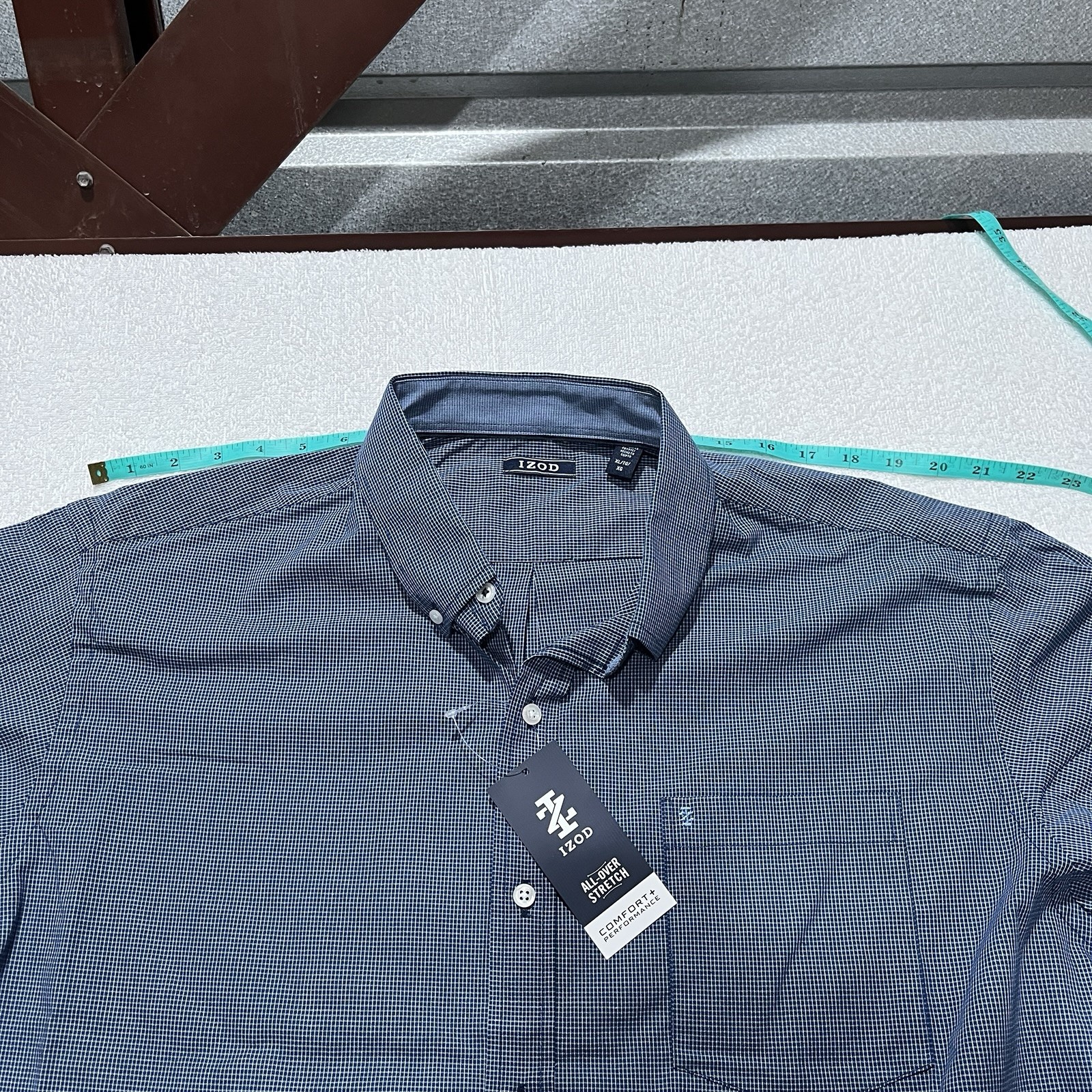 NEW!! IZOD All-Over Stretch Comfort + Performance Estate Blue Dark Size: XL