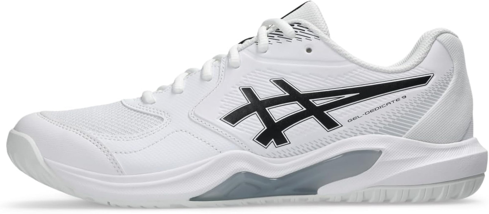 ASICS Men’s Gel-Dedicate 9 Tennis – White/Black – 9.5