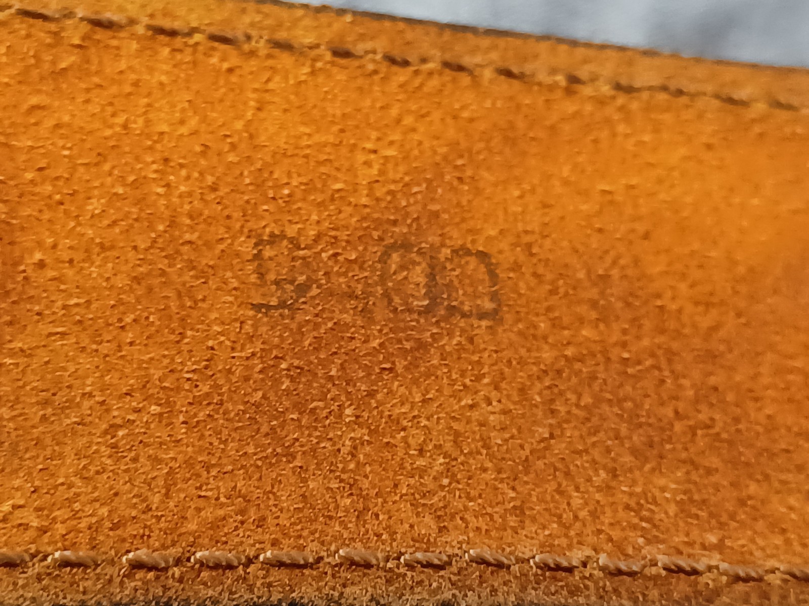 Vintage Used Comanche Brown Leather Belt With Stone Belt Buckle Size 40 (U28)