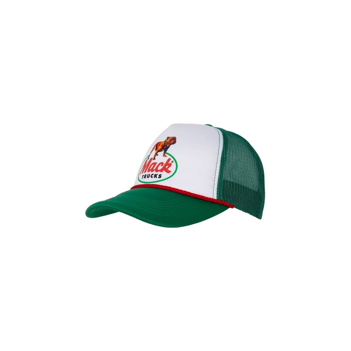 Mack Trucks Retro Foam Trucker Hat Green and White Mesh Cap with Logo Adjustable
