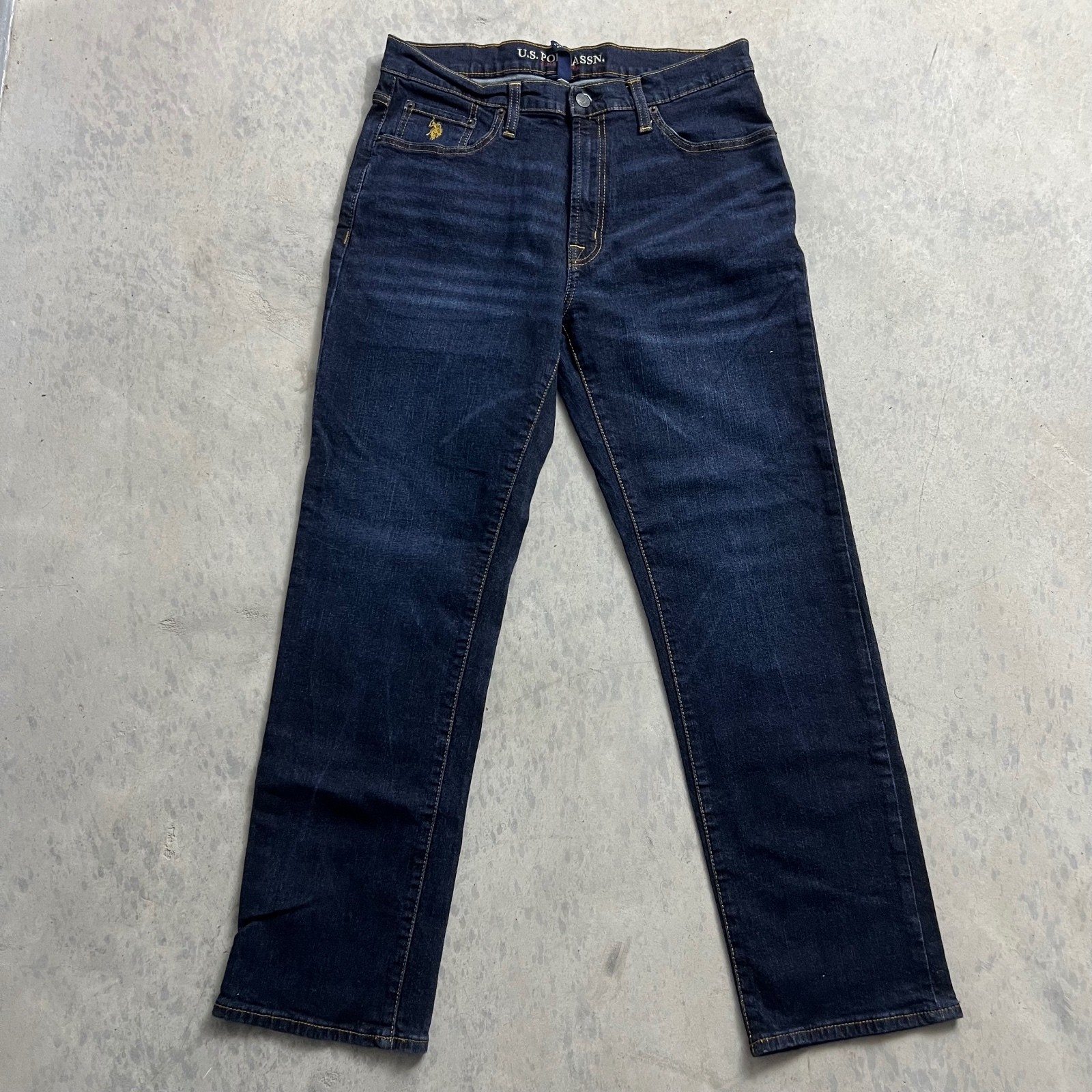 U.S. Polo Assn. Active Stretch Slim Jeans Sz. 32X30 (Fits 32X28) Dark Wash Vtg