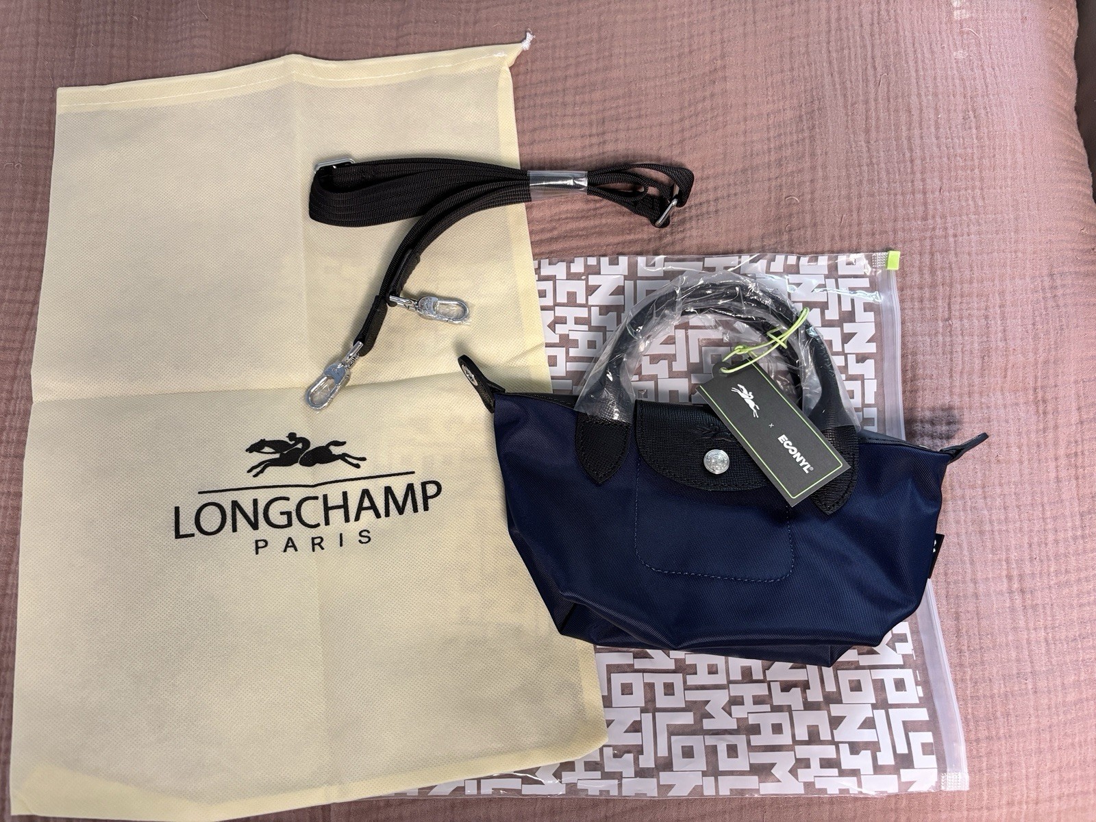 NWT Longchamp Le Pliage Energy XS Handbag | Dark Navy